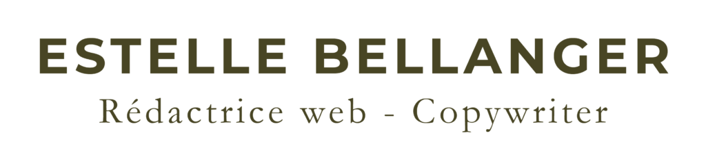 texte du logo "Estelle BELLANGER - Rédactrice web - Copywriter"